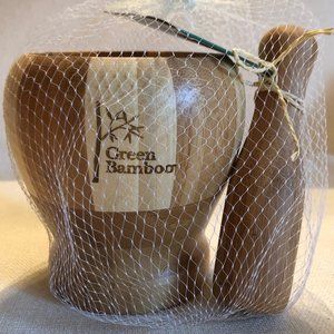 Bamboo Wood Mortar and Pestle